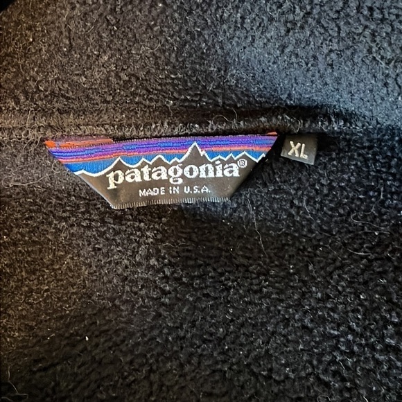 Rare Patagonia Snap-T From 1985 (style:25541) Black fleece w/turquoise accents. - Picture 6 of 7
